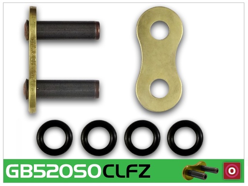 [RK520SOCLFOR] RK Eslabón 520SO/Enganche para Remachar en Color Oro