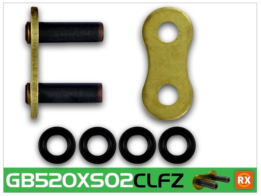 [RK520XSO2CLFOR] RK Eslabón 520XSO2/Enganche para Remachar en Color Oro