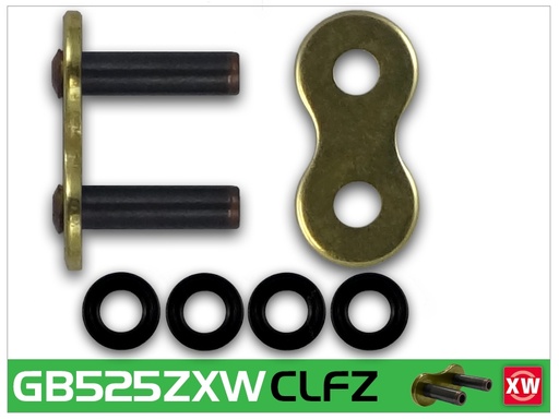 [RK525ZXWCLFOR] RK Eslabón 525ZXW Enganche para Remachar en Color Oro