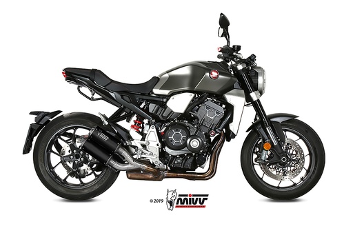 [H.069.LM3B] Mivv 2 Slip-On Mk3 Black Honda CB 1000 R 2018-24