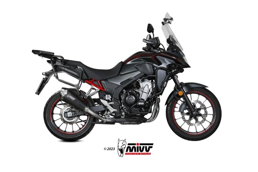 [H.084.LDRB] Mivv Slip-On Delta Race Black Honda CB 500 X 2021-24