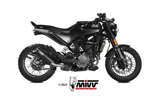 [HU.005.LH1BA] Mivv Slip-On HR-1 Black Husqvarna Svartpilen 125 2021-23