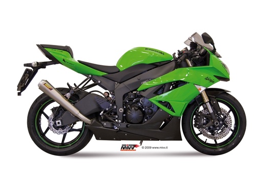 [K.022.LP3] Mivv Slip-On X-Cone Plus St. Steel Kawasaki ZX-6 R 2009-16