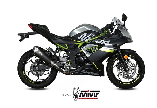 [K.048.LDRB] Mivv Slip-On Delta Race Black Kawasaki Ninja 125 / Z125 2019-24