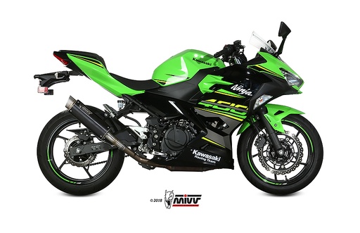 [K.047.LXBP] Mivv Slip-On GP Pro Black Kawasaki Ninja 400 2018-23 / Z400 2019-23