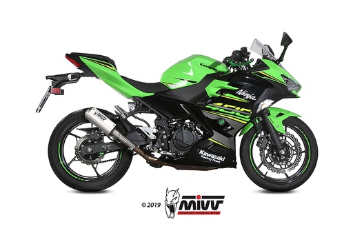[K.047.SM3X] Mivv Slip-On Mk3 St. Steel Kawasaki Ninja 400 2018-23 / Z400 2019-23