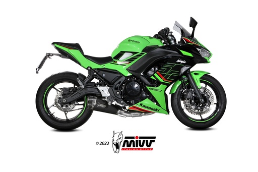 [K.057.LDRB] Mivv Full system 2x1 Delta Race Black Kawasaki Ninja 650 / Z650 2024 (2 sondas lambda)