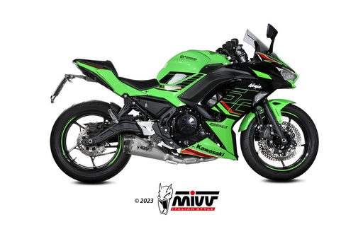 [K.057.LDRX] Mivv Full system 2x1 Delta Race St. Steel Kawasaki Ninja 650 / Z650 2024 (2 sondas lambda)