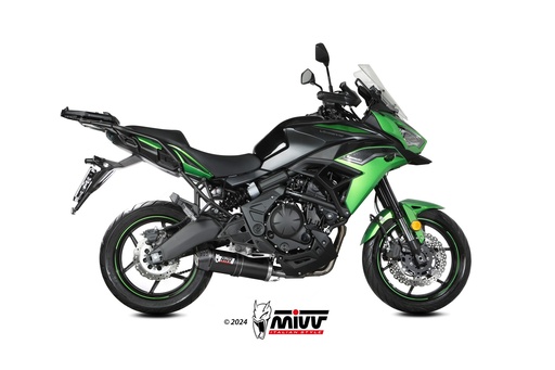 [K.059.LZC] Mivv Slip-On Oval black con tapa carbono Kawasaki Versys 650 2024