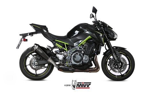 [K.045.LDRB] Mivv Slip-On Delta Race Black Kawasaki Z900 2017-19 / Z900 A2 (35 KW / 70 KW) 2017-24