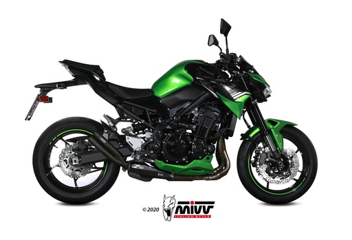 [K.052.SDGB] Mivv Slip-On Double Gun Black Kawasaki Z900 2020-24