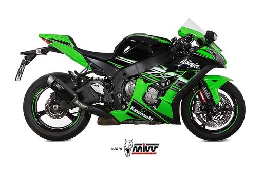[K.042.LXBP] Mivv Slip-On GP Pro Black Kawasaki ZX-10 R / RR / SE 2016-24