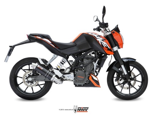 [KT.009.LXB] Mivv Full system 1x1 GP black KTM 125 Duke 2011-16 / 200 Duke 2012-14