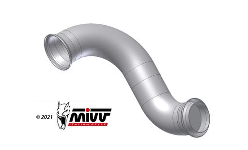 [KT.020.C1] Mivv Tubo no kat (compatible con Silencioso Mivv y Original) KTM 790 Duke 2018-20 / 890 Duke 2020-24
