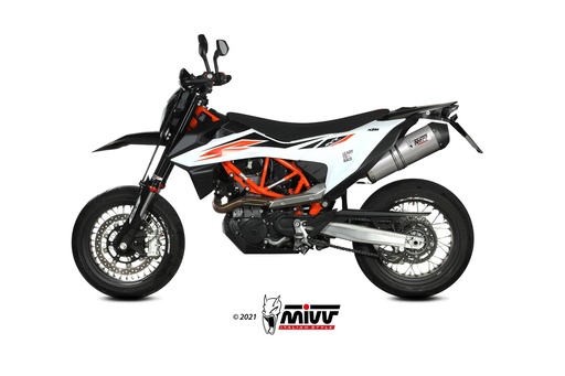 [KT.023.LNC] Mivv Slip-On Oval Titan con tapa carbono KTM 690 SMC R 2020-24