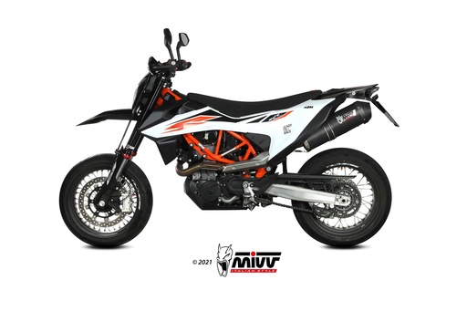 [KT.023.LVC] Mivv Slip-On Oval Black con tapa carbono KTM 690 SMC R 2020-24