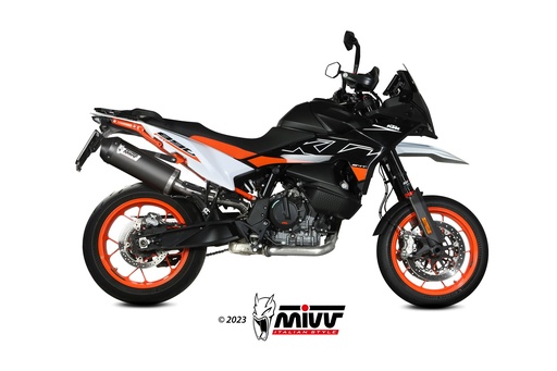 [KT.021.LVC] Mivv Slip-On Oval Black con tapa carbono KTM 890 SMT 2023-24