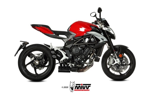 [V.003.LHB] Mivv Slip-On Speed edge Black MV Agusta Brutale 800 RR 2017-24