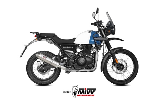 [RE.001.LX1] Mivv Slip-On OVAL St. Steel Royal Enfield Scram 411 2022-24 / Himalayan 2021-23