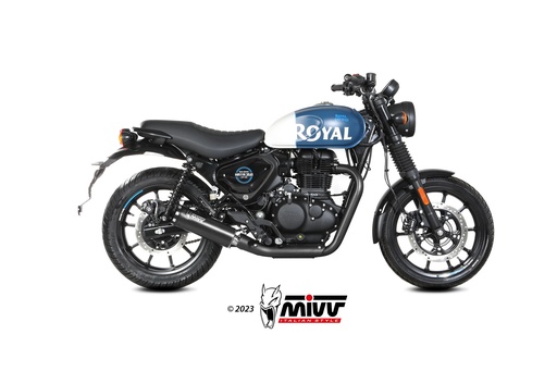 [RE.005.LH1BA] Mivv Slip-On HR-1 Black Royal Enfield HNTR 350 2022-24