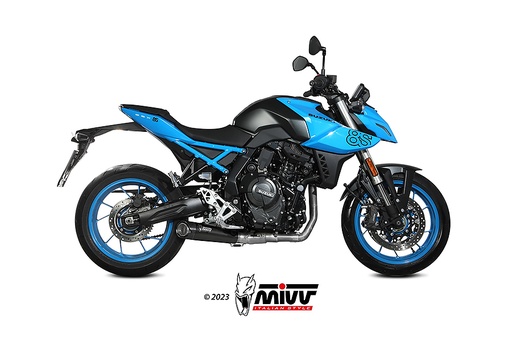 [S.062.SC5B] Mivv Full system 2x1 X-M5 Black Suzuki GSX-8S 2022-24