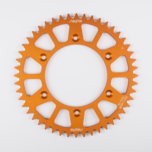 [5-3547-51OR] Sunstar Corona de Ergal Triplestar de 51 Dientes en Color Naranja