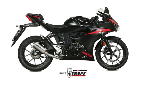 [S.055.SM3X] Mivv Full system 1x1 MK3 St. Steel Suzuki GSX-R 125 / GSX-S 125 2017-20