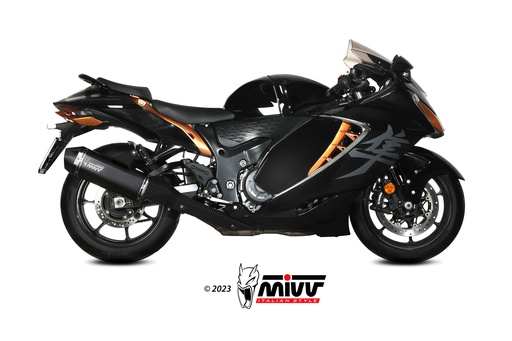 [S.060.LRTB] Mivv 2 Slip-On Speed edge Black Titanium Suzuki GSX-R 1300 Hayabusa 2021-24