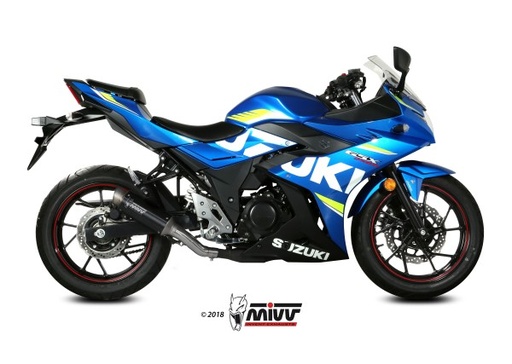 [S.054.LXBP] Mivv Slip-On GP Pro black Suzuki GSX 250 R 2017-20