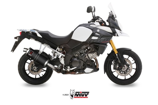 [S.042.LEKB] Mivv Slip-On Dakar Black Suzuki DL V-Strom 1000 / XT 2014-20 / 1050 / XT 2020-24