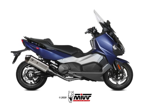 [SY.002.LRX] Mivv Full system 2x1 Speed edge St. Steel con tapa carbono SYM Maxsym TL 500 / 508 2020