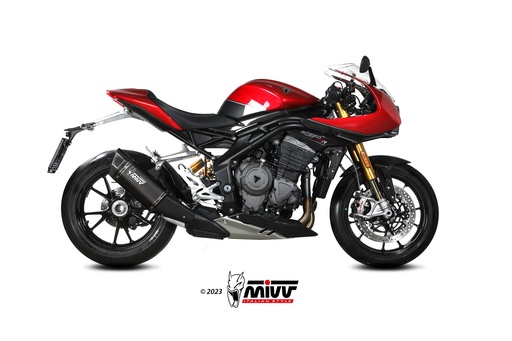 [T.025.LR1TB] Mivv Slip-On SR-1 Black Titanium Triumph Speed Triple 1200 RR / RS 2021-24