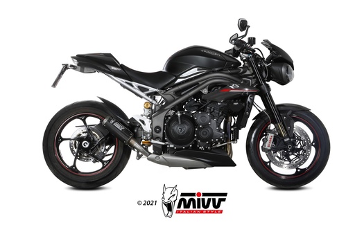 [T.021.SM3C] Mivv Slip-On Mk3 carbono Triumph Speed Triple R / S / RS 2018-20