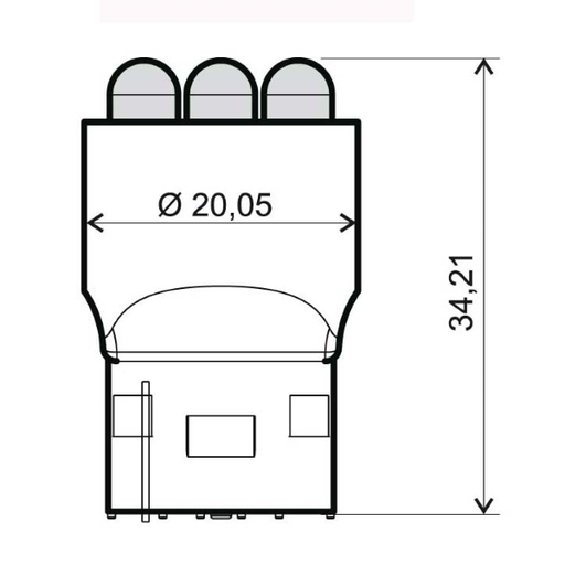 [R246510530] Lámpara RMS 12V T20 - azul