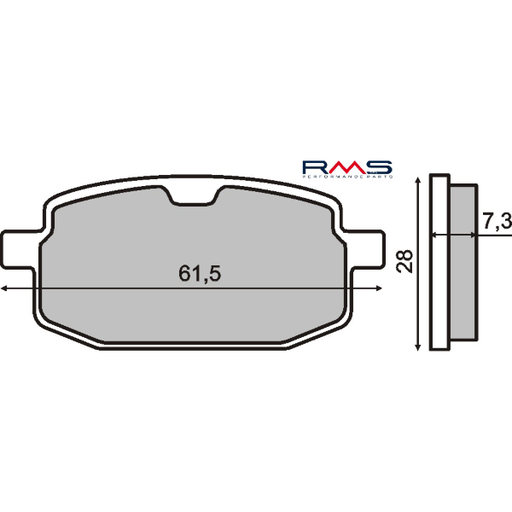 [R225100180] Pastillas de freno orgánicas Italjet Pista 50cc