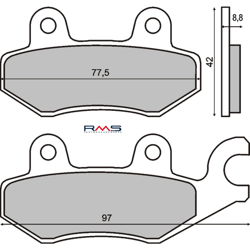 [R225100350] Pastillas de freno orgánicas Kymco Dink 125-150cc