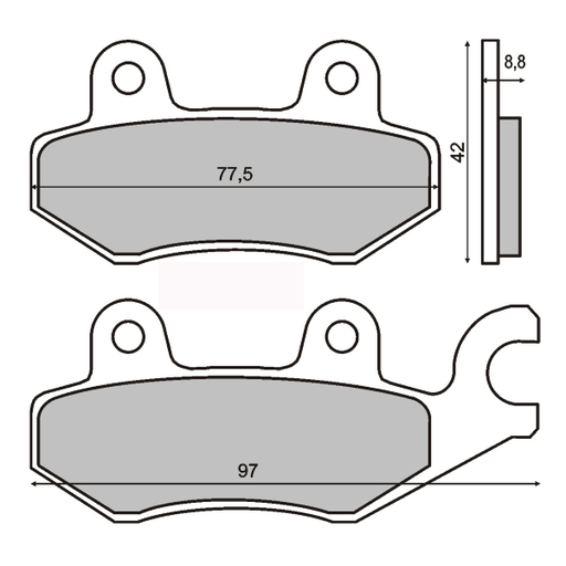 [R225100353] Pastillas de freno sinterizadas Kymco Dink 50cc