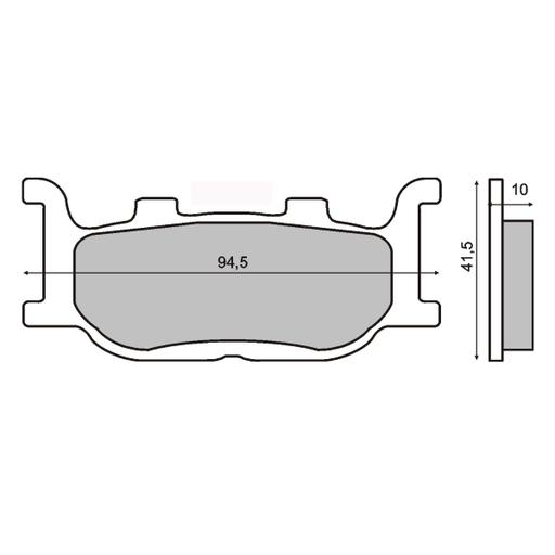 [R225100410] Pastillas de freno orgánicas Yamaha Majesty 250cc