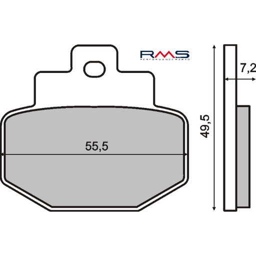 [R225100450] Pastillas de freno orgánicas Piaggio Hexagon 125cc