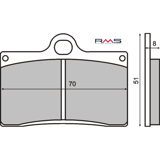 [R225100520] Pastillas de freno orgánicas Aprilia RS 250