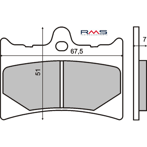 [R225100530] Pastillas de freno orgánicas Aprilia RS 125cc