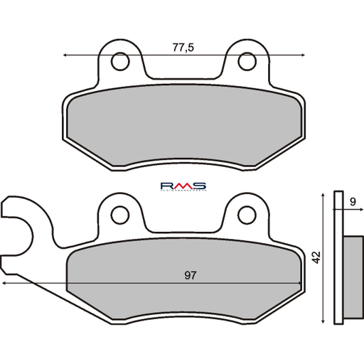 [R225100580] Pastillas de freno orgánicas Kymco Vitality 50cc