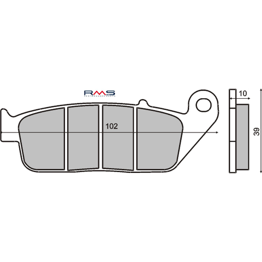 [R225100890] Pastillas de freno orgánicas Kymco XCiting 250-500cc