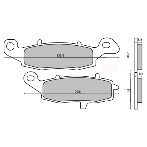 [R225101240] Pastillas de freno orgánicas Kawasaki ZR-7