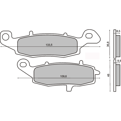 [R225101243] Pastillas de freno sinterizadas Kawasaki KLR 650cc