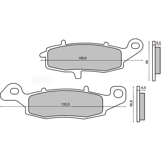 [R225101250] Pastillas de freno orgánicas Suzuki SV 650S