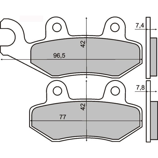 [R225101423] Pastillas de freno Sinterizadas Peugeot LXR 125cc