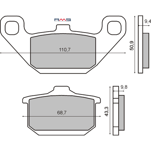 [R225101490] Pastillas de freno orgánicas Kawasaki VN Classic 1500cc