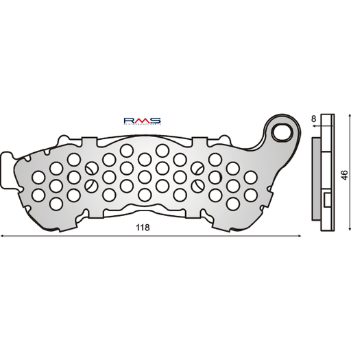 [R225102550] Pastillas de freno orgánicas Honda Sh 300cc