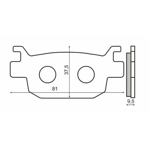 [R225102560] Pastillas de freno orgánicas Honda Sh 300cc